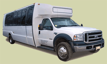 e550 Limo bus that seats 26 passengers